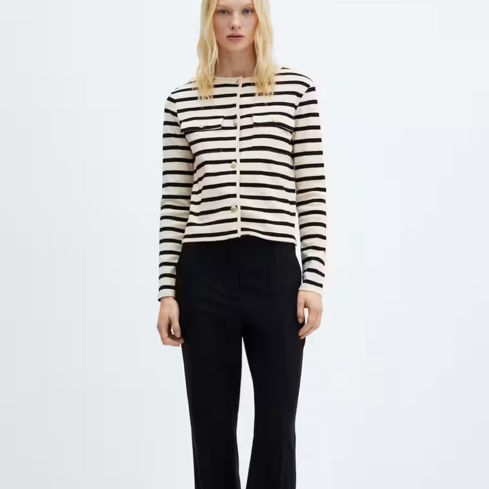 Mango striped cardigan with buttons